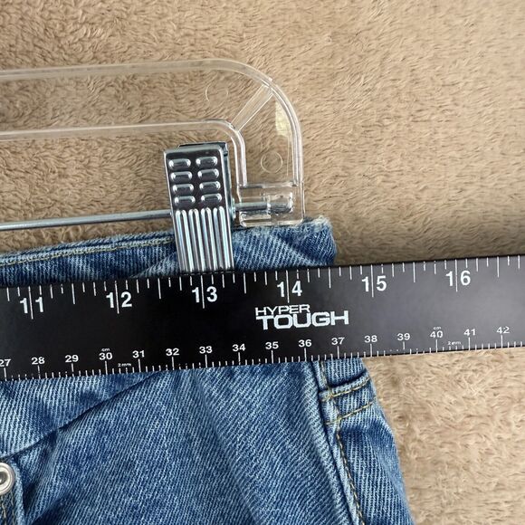 Good American Jeans Womens 6 Blue 941 Good Boy High Rise Straight Boot Slit 29" - Picture 12 of 16